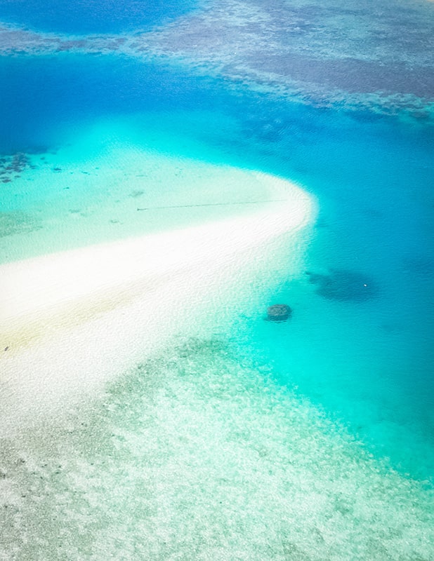 Banc de sable baie de Kabira